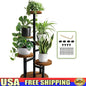 5 Tier Plant Stand Metal Wood Shelf