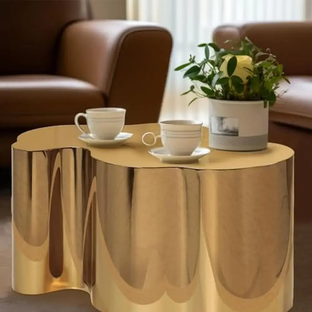 Modern Stainless Steel Cloud Design Coffee Table