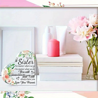 Sunflower Friendship Plaque Inspirational Acrylic Gift