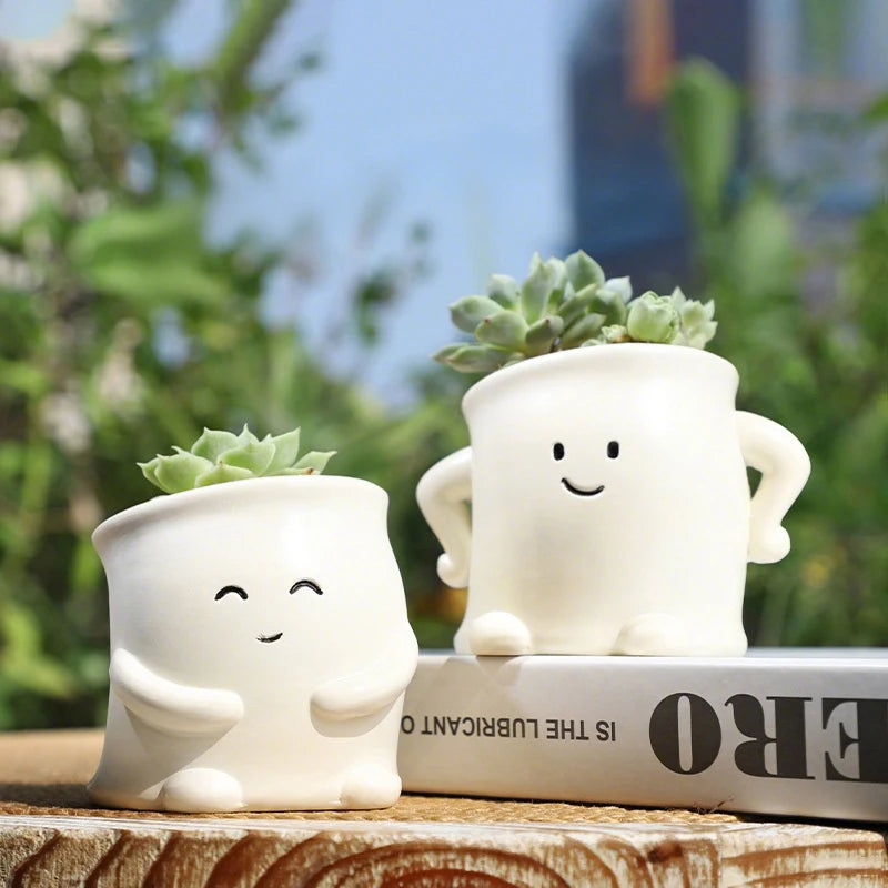 Smiley Face Mini Plant Pot Succulent Planter