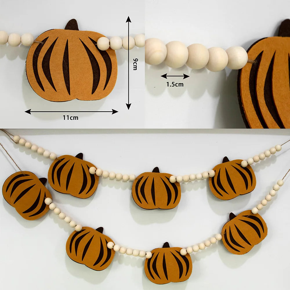 Thanksgiving Fall Pumpkin Banner Happy Halloween Party