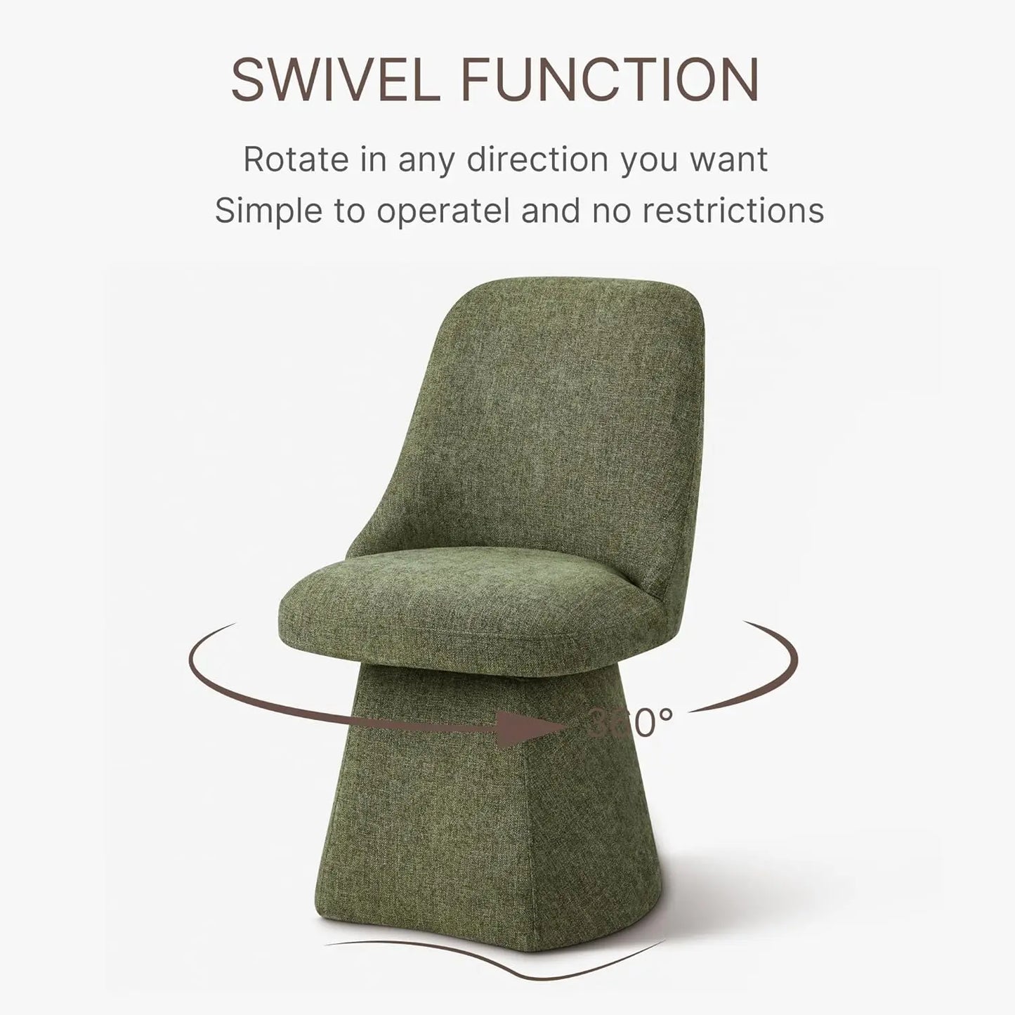 Mid Century Modern Swivel Kitchen Dining Chair