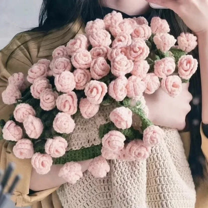 DIY Crochet Blanket for Bouquet of Roses