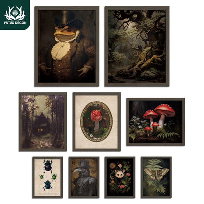 9pc Gothic Style Canvas Printing Wall Art