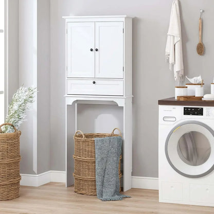 White Customizable Over The Toilet Storage Cabinet
