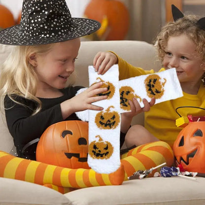 Funny Halloween Fuzzy Socks, Warm Floor Socks