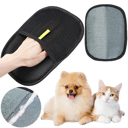 Pet Hair Grooming Gloves, Removes Brush