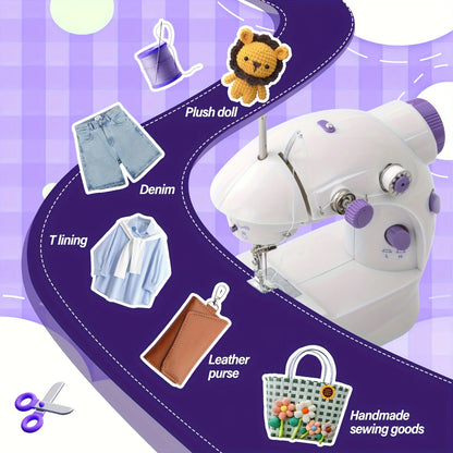 Sewing Machine, Double Speed, Foot Pedal, Small