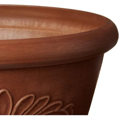 10" Terracotta Style Composite Planter Drillable Base
