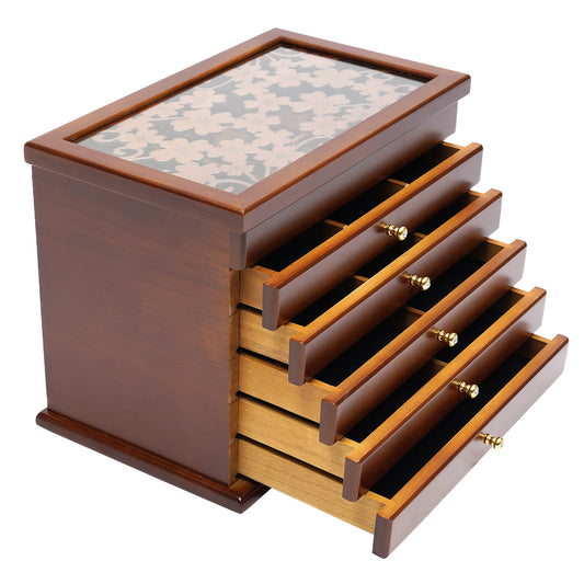 6-Layer Gem Case Organizer with Pull-out Drawers