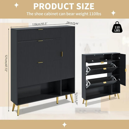 Shoe Storage/Organizer Cabinet 2 Flip Drawers