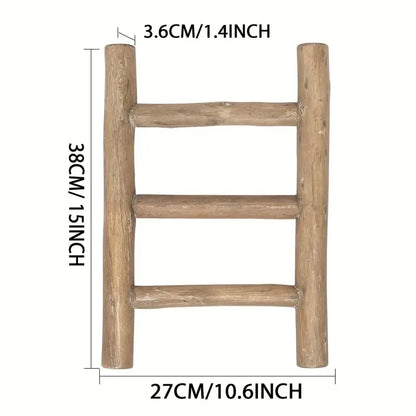 Wooden Towel Rack, Wooden Ladder Home Decoration
