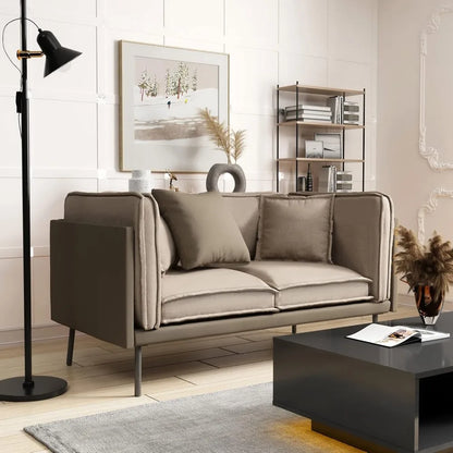 Small Leather Sofa Couch for Small Spaces