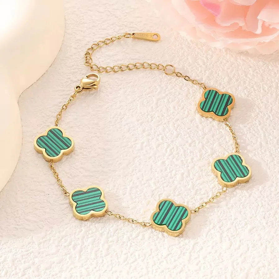 Fashionably Simple Four-Leaf Clover Stainless Steel