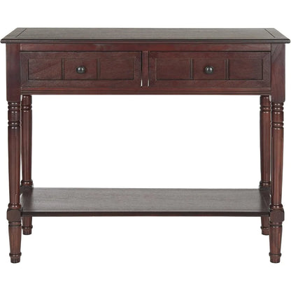 2-drawer Dark Cherry Console Table