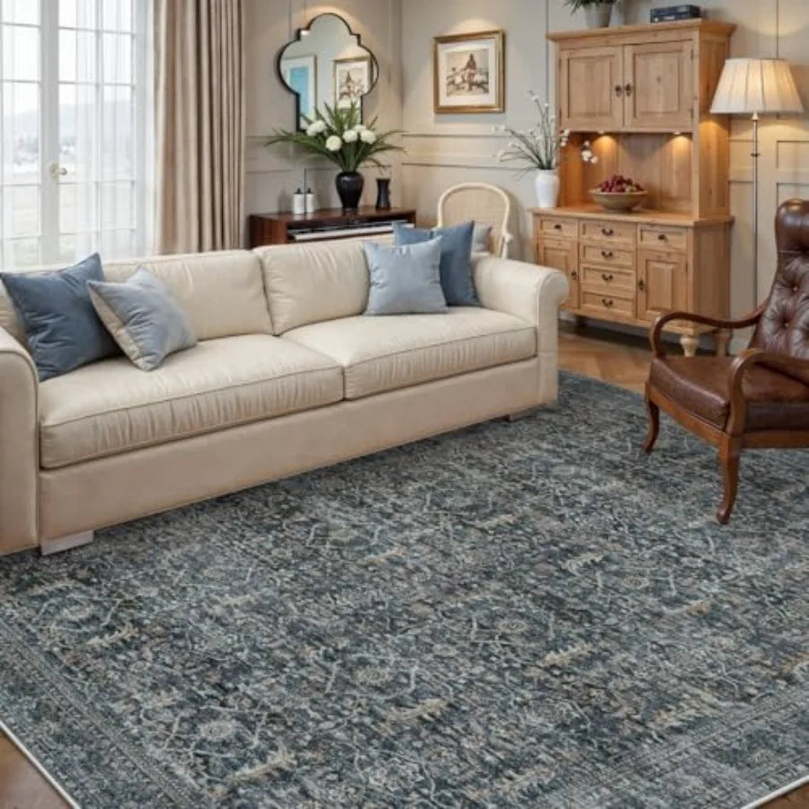 Washable Area Rug 8x10 Vintage Distressed Rugs