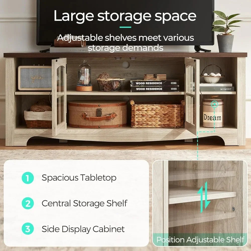 Customizable Farmhouse Entertainment Center for 65" TV