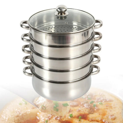 5 Tier Steam Cooker Pan Stainless Steel