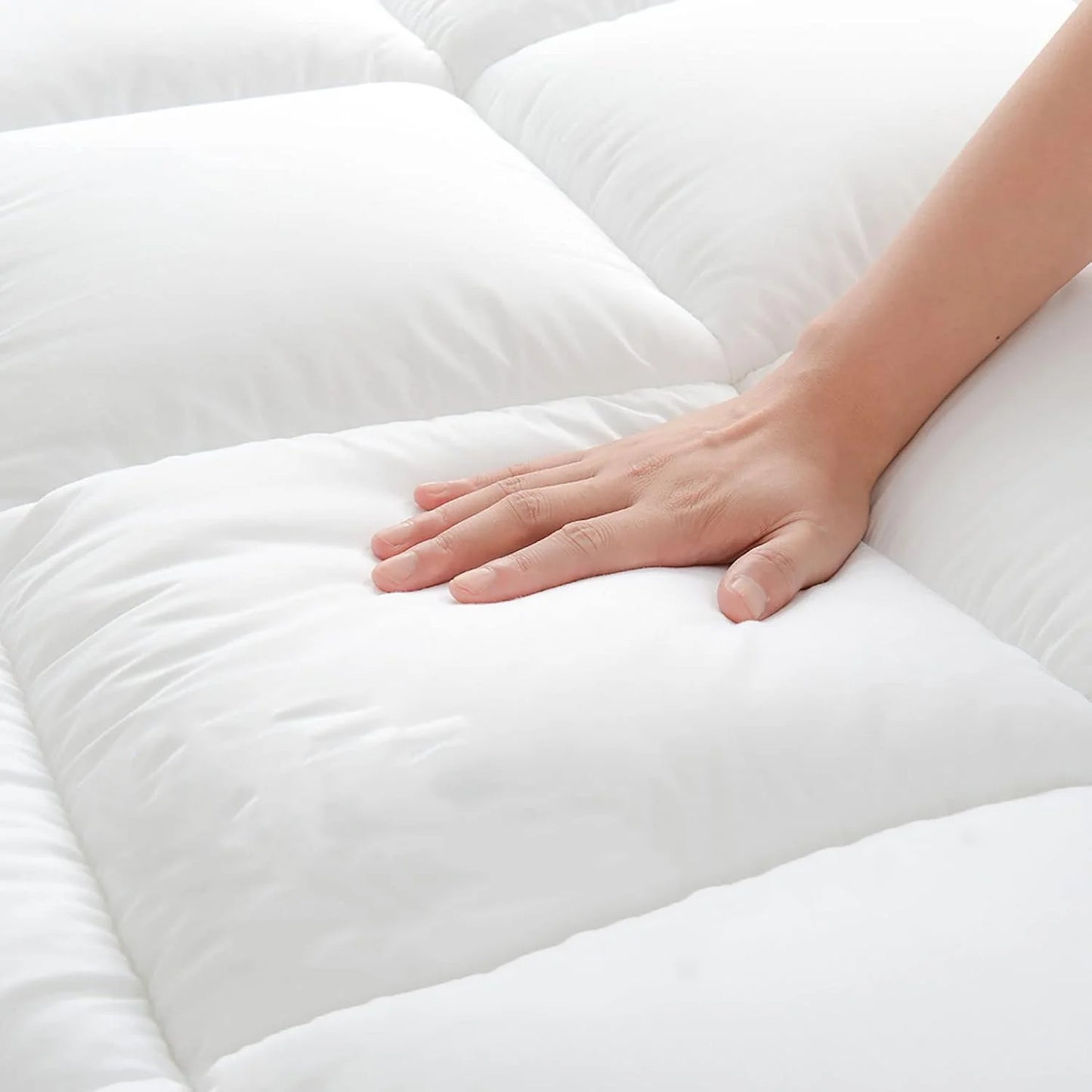 Mattress Pad Premium Quilted Topper Breathable Fluffy