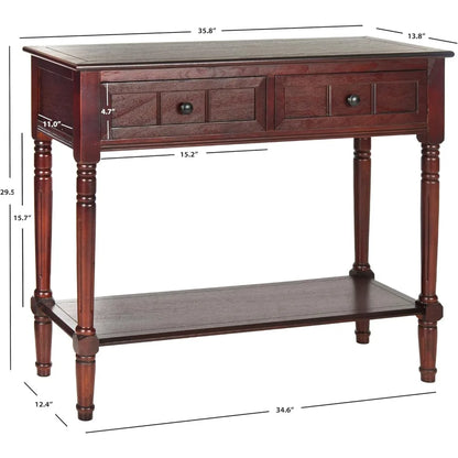 2-drawer Dark Cherry Console Table