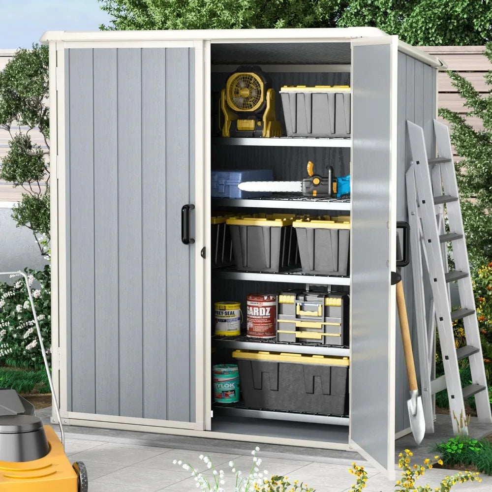Outdoor Storage Shed with Floor/Lockable Door