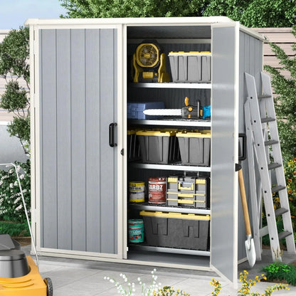 Outdoor Storage Shed with Floor/Lockable Door