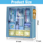 51" Dustproof Closet Wardrobe Organizer Multi-layer Rack