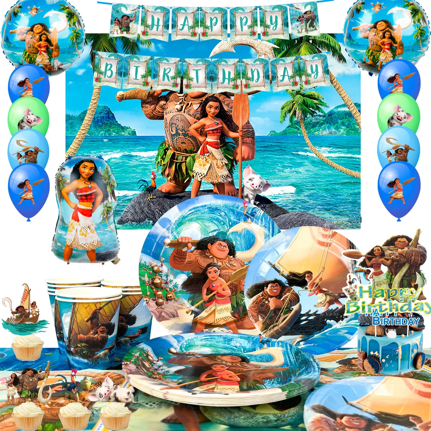 Birthday Party Supplies, Decorations and Tableware Set