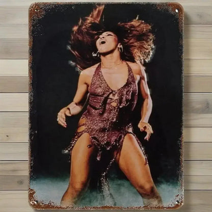 Tina Turner Sign "Proud Mary" Lyrics Embossed