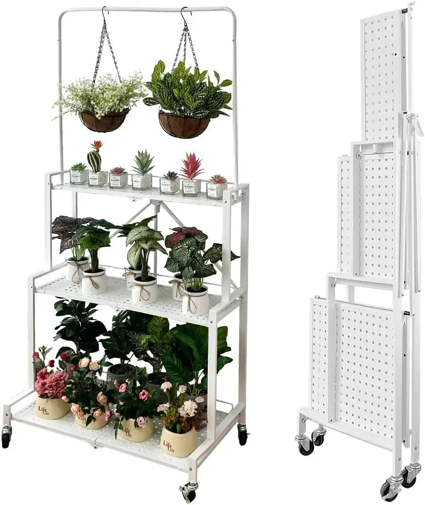 NEW Foldable 4-Tier Plant Stand Indoor Outdoor