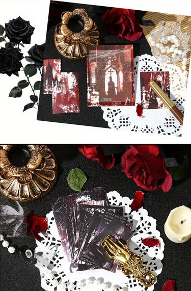 50 Sheets Gothic Sticker Set, Journaling, Scrapbooking