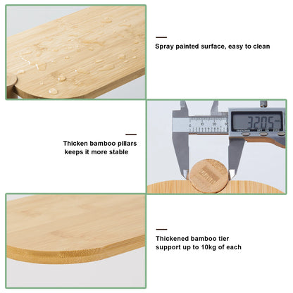 3-Tier Plant Stand Corner Bamboo Plant Shelf