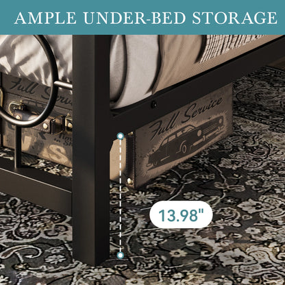 Metal Platform Bed Frame, Circular Design