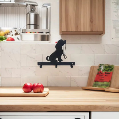 Wall-Mounted Iron Craft Rack for Towels, Keys