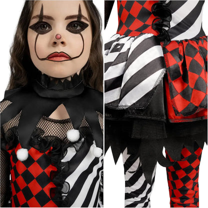 Girls Evil Clown Costume for Halloween