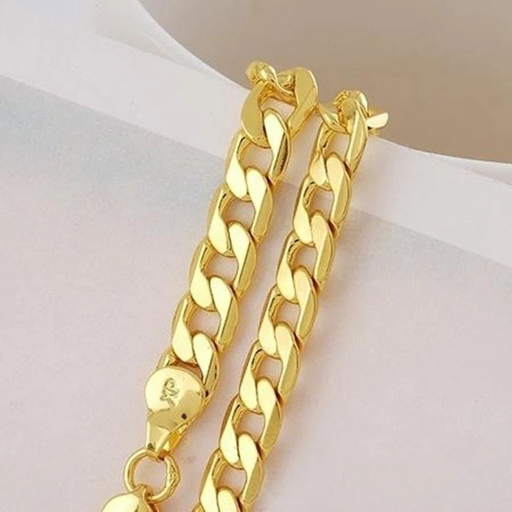 Men 18K Gold Cuban Chain Fashion Necklace