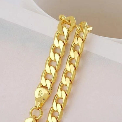 Men 18K Gold Cuban Chain Fashion Necklace
