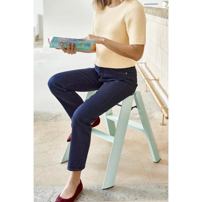 2-Step Mint Green, Foldable with Intergrated Grooves