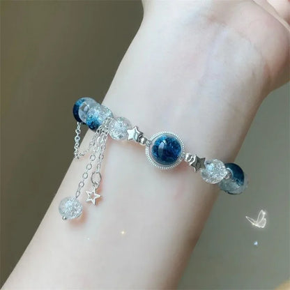 Fashion Simple Butterfly Chain Crystal Bead Bracelet