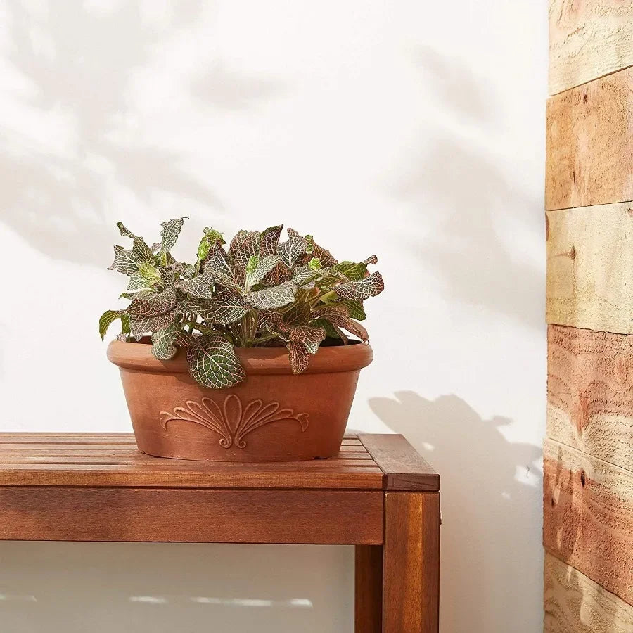 10" Terracotta Style Composite Planter Drillable Base