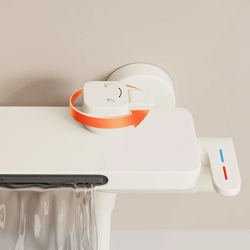 Bathroom Waterfall Bathtub Faucet With Hand-held Shower Head