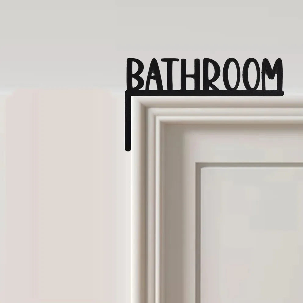 Wall-Mounted Bathroom Sign Decorative Graphic