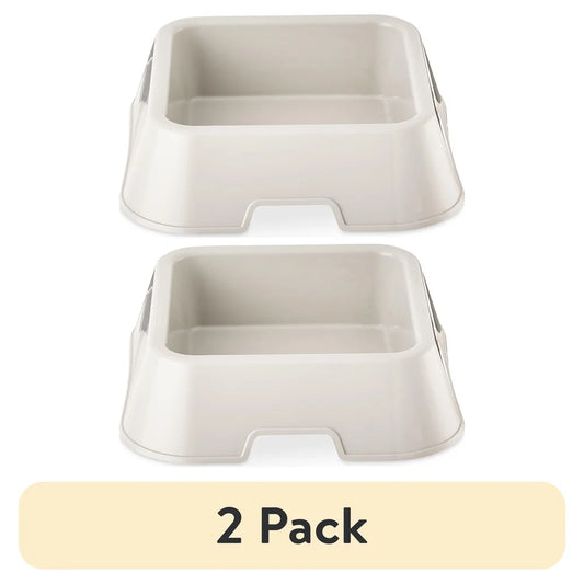 Plastic Medium Dog Bowl Set Dishwasher Safe