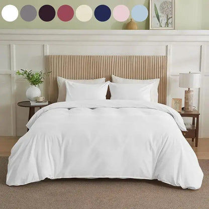 Solid White King Duvet Cover, Easy Clean