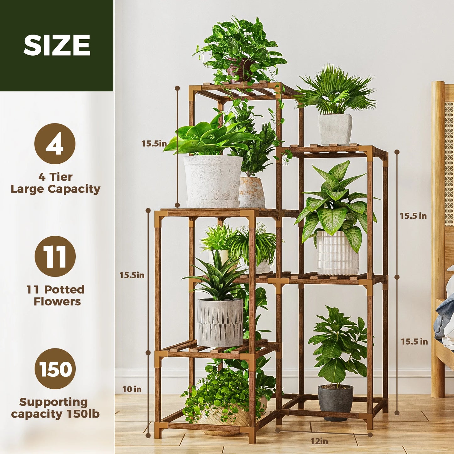 Indoor/Outdoor Plant Stand Corner Table Shelving