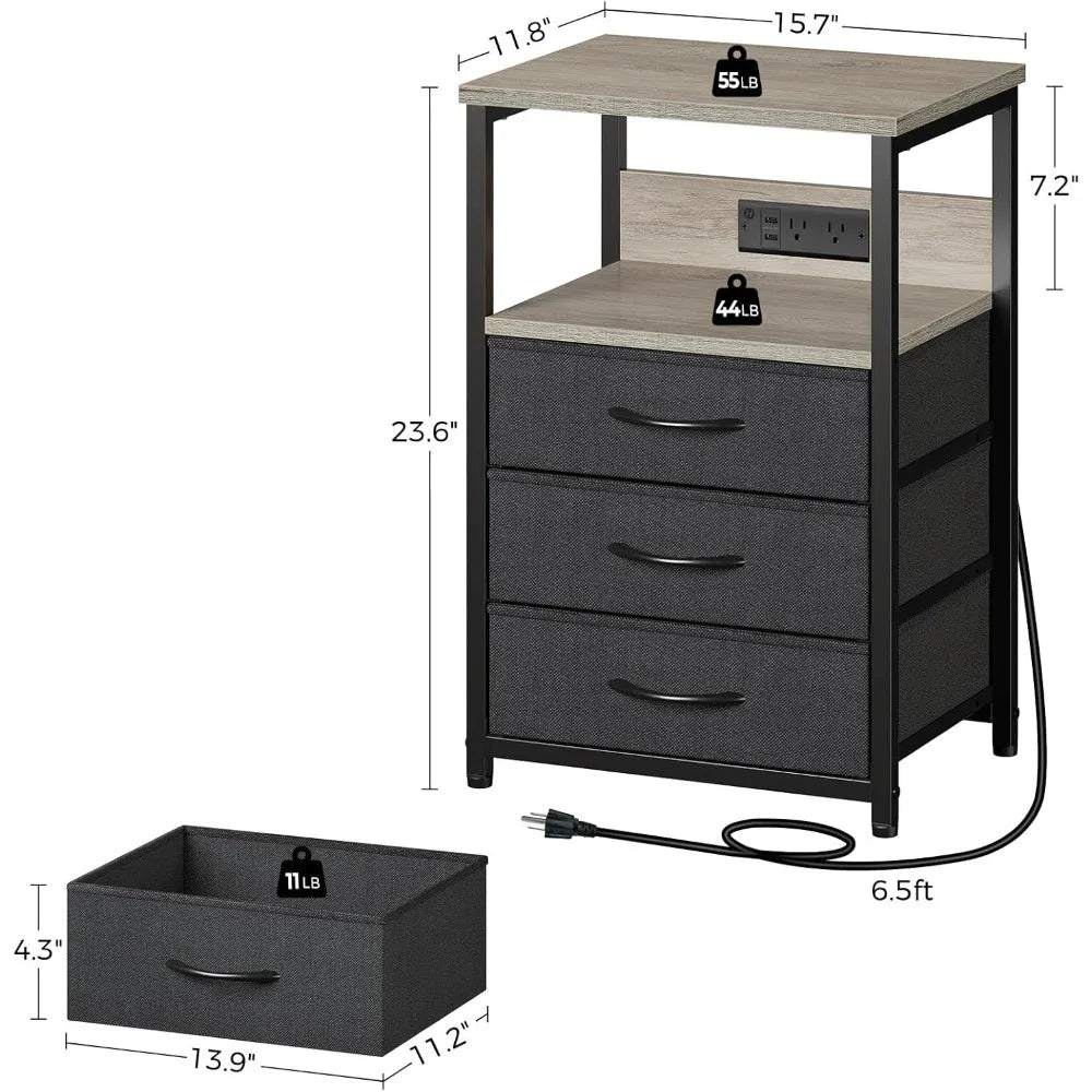 Pair of Dual-Drawer Nightstands