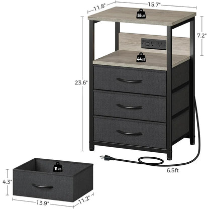 Pair of Dual-Drawer Nightstands