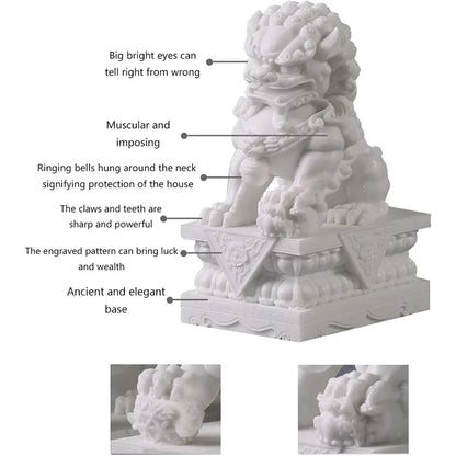 Marble Pair of Guardian Statues Home Outdoor