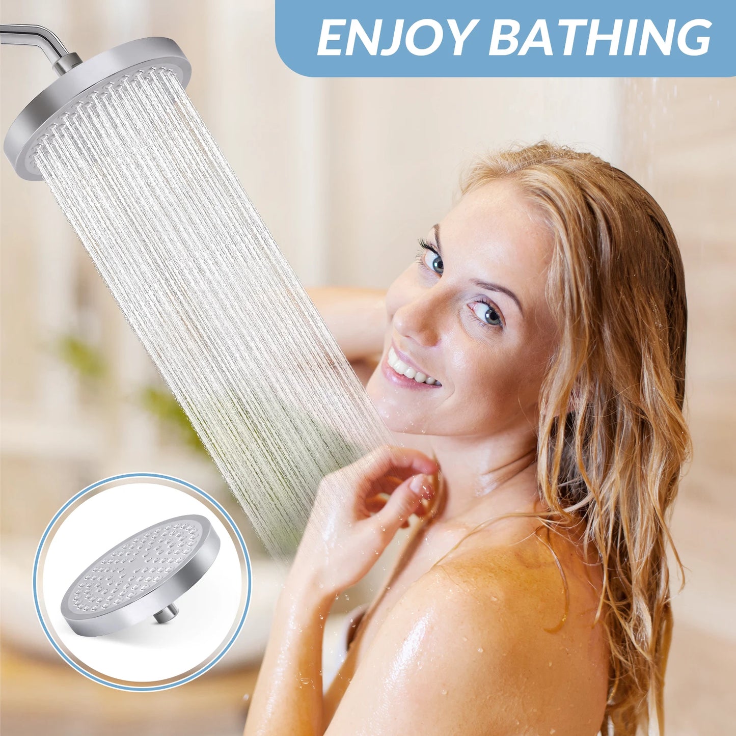 Stainless Steel Rain Shower Head High Pressure