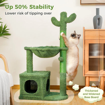 Cactus Cat Tree with Large Condo & Hammock